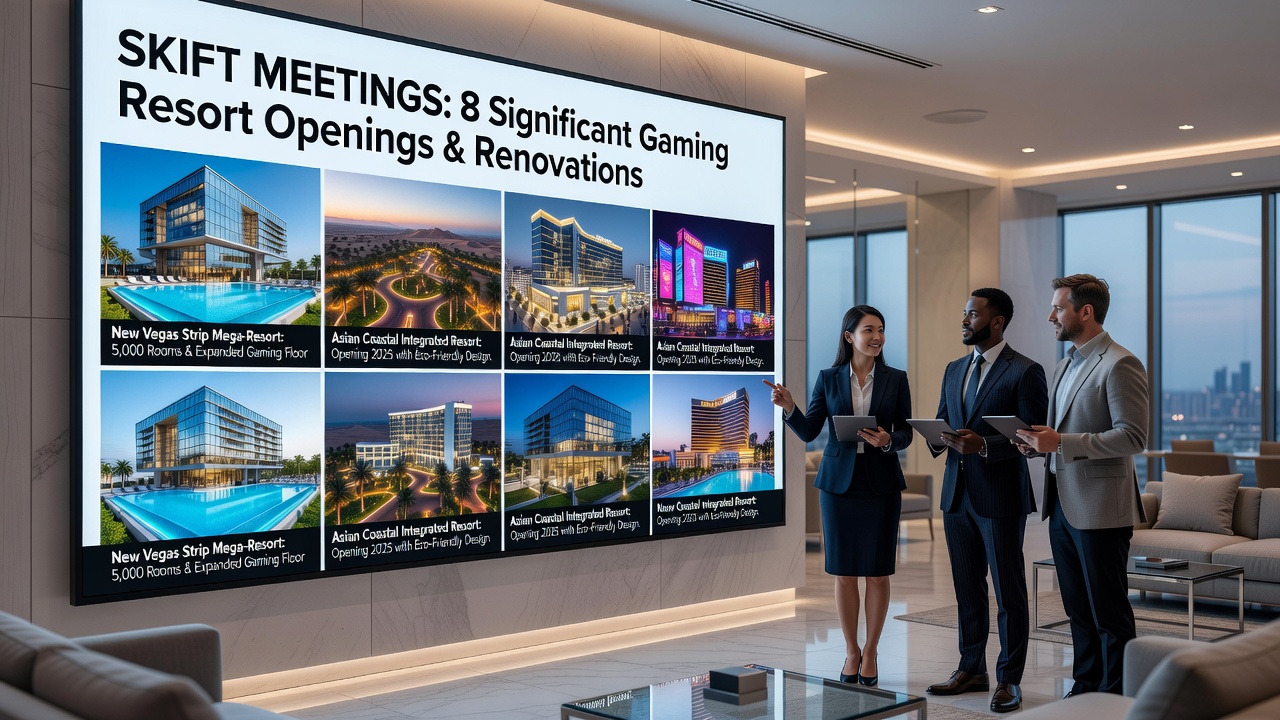 Rendering of the interior gaming floor at the future Hollywood Casino New Orleans showing slot machines and table games
